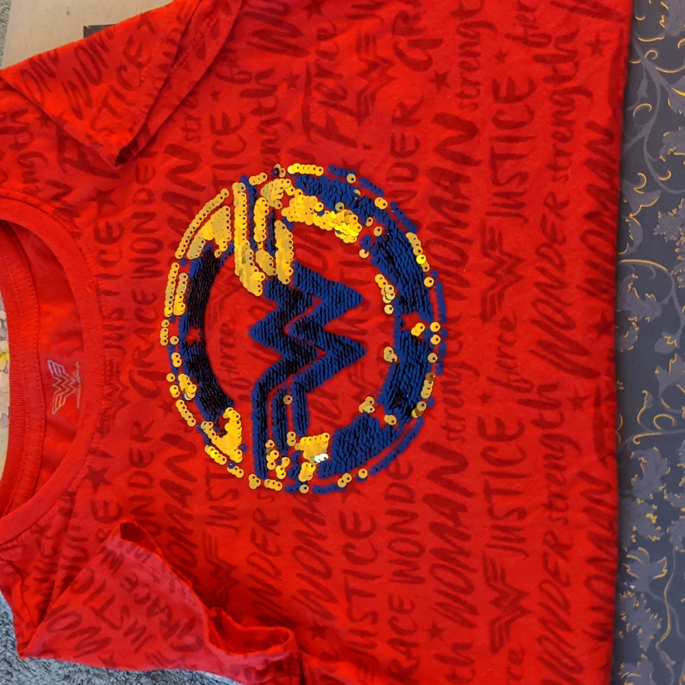 ❤️ 7/8, Red, Wonder Woman short sleeve t-shirt